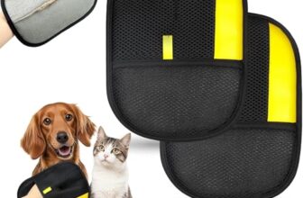 2 Stück Tierhaarentferner Handschuh,Fell Magnet Bürste für Hunde und Katzen