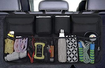 URAQT Kofferraum Organizer, Auto Aufbewahrungstasche, Kofferraumtasche, Wasserdichten Taschen mit Starkes elastisches, Zauberstabstruktur für SUV, Schwarz