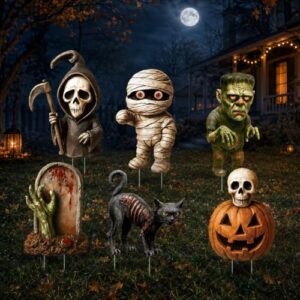 DOWNDRIFT Halloween Deko Outdoor,Halloween Deko Garten (schwarz)