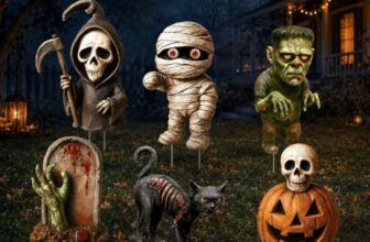 DOWNDRIFT Halloween Deko Outdoor,Halloween Deko Garten (schwarz)