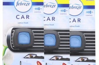 3 x Febreze Car Lufterfrischerclip Cotton Fresh je 2ml entfernt Gerüche