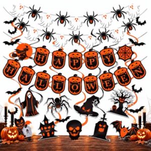 Halloween Deko Innen Set, Happy Halloween Party Dekoration Banner Girlande