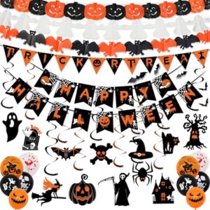 AMLOOPH Halloween Deko Innen Set – Gruselige Party Dekoration