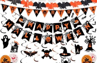 AMLOOPH Halloween Deko Innen Set – Gruselige Party Dekoration