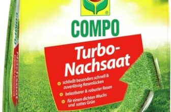 COMPO Turbo‑Nachsaat, Premium Rasensamen schnellkeimend, 2,6 kg für 130 m²