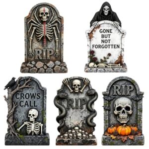 63CM Halloween Grabstein Dekoration 5 Stück Halloween Decor Riese Graveyard