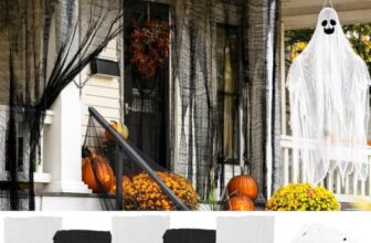 5stk Gruselige Halloween Deko Stoff,1.5×2 M Halloween-Deko Gaze Innen Außen