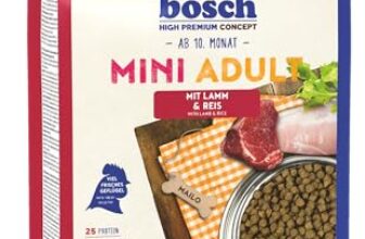 Bosch HPC Mini Adult Hundefutter trocken, Lamm & Reis, 3 kg