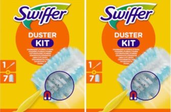 Swiffer Staubmagnet Starter-Set (1 Griff + 7 Nachfülltücher) Fängt Und Schließt 3-mal Mehr Staub Und Haare EIN Als Herkömmliche Staubwedel (Packung mit 2)