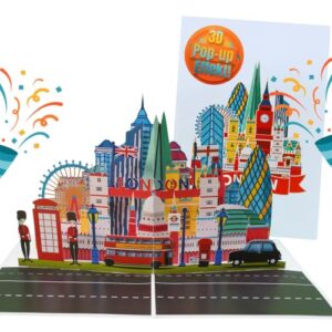 HIDEBLOOM Pop Up Karte London Wahrzeichen – 3D Karte Big Ben für Reisegutschein & Städtereise – Geburtstagskarte für Reise & Urlaub