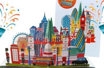 HIDEBLOOM Pop Up Karte London Wahrzeichen – 3D Karte Big Ben für Reisegutschein & Städtereise – Geburtstagskarte für Reise & Urlaub