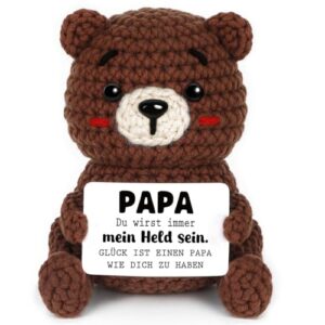 Geschenke für Papa Geburtstag, Positive Handgehäkelter Bär Figuren
