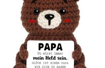 Geschenke für Papa Geburtstag, Positive Handgehäkelter Bär Figuren
