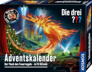 Die DREI ??? Adventskalender 2026, Der Fluch des Feuervogels in 24 Rätseln