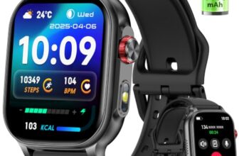 Smartwatch Herren Damen 1400mAh Akku, 2.01″ HD Screen mit Telefonfunktion