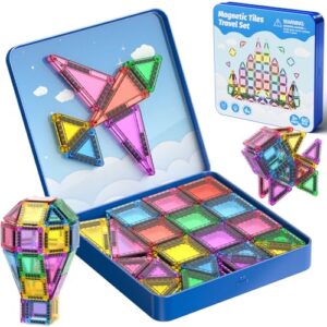 burgmate Magnetische Bausteine Reiseset 60-teilig mit Eisenbox: ab 3 Jahren