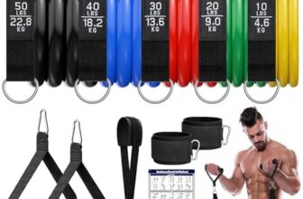 Fokky Resistance Bands Set 150LBS, 5 Widerstandsbänder Expander Tube Bands