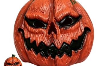 Kürbis Maske, Gruselige Party Kürbiskopf Gesichtsmaske für Erwachsene