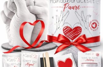 GipsME – DAS ORIGINAL – 3D Handabdruck Set für Paare – Gipsabdruck Hände – Partner und Pärchen Geschenke für Frauen und Männer für Valentinstag, Hochzeitstag, Jahrestag Geschenk für Sie und Ihn