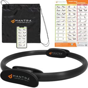 MANTRA SPORTS Pilates Ring Fit Fitness Ring Beckenbodentrainer für Frau & Männer, Beckenboden Trainingsgerät für zuhause, Beinpresse Hüfttrainer