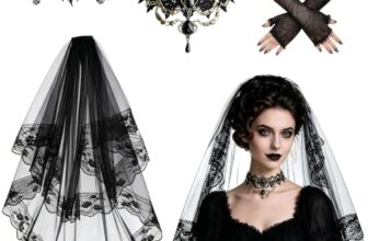 YDUNARISE Gothic Accessoires Damen,mit Schwarzer Schleier