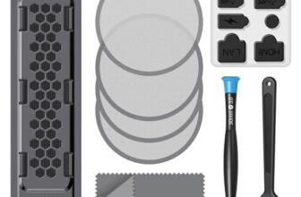 GRAUGEAR Staubschutz Set mit Staubfilter, Portabdeckungen für PS5 Slim/Pro