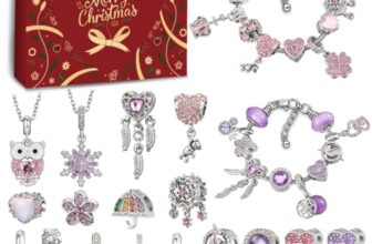 Adventskalender 2026 Teenager Mädchen, Weihnachtskalender Schmuck Basteln Kinder, Charm Armband Halskette Bastelset Weihnachten, Schmuck Adventskalender Geschenke Mädchen 6 7 8 9 10 11 12 Jahre