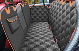 KYG Hundedecke für Auto Rückbank, Rücksitz mit Seitenschutz und Sichtfenster, Kratzfeste und Wasserabweisende Autodecke Hund, Hundematte, Rücksitzbank, 135 x 148 cm Schwarz