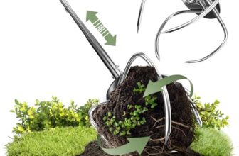Gartenkralle mit Stiel – Höhenverstellbar & ergonomisch | Rostfreier Edelstahl-Unkrautstecher für Gartenarbeit | Dein Neuer Garten-Helfer: Umgraben & Unkraut Entfernen mit einem Gerät | GT-Kralle