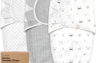 KeaBabies 3-Pack Bio Swaddle Schlafsack Baby 0-3 Monate (Nordic)