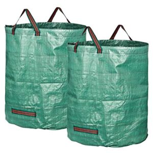 GardenMate 2X 272l Gartensack Laubsack Gartenabfallsack stabil – Gartensäcke für Gartenabfälle – Laubsäcke Rasenschnitt – Grünschnittsäcke faltbar, groß, robust aus Polypropylen-Gewebe 150GSM