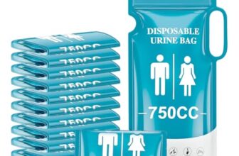 12x Urinbeutel für Unterwegs, 750ml Notfall Urinal für Männer Frauen Kinder, Einweg Taschen WC mit Superabsorber, Tragbarer Pinkelbeutel für Auto Stau Camping Outdoor