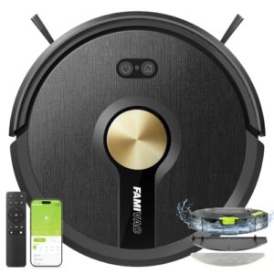 FAMIVAC R10 Saugroboter mit Wischfunktion 3-in-1, 6000pa & 160mins Laufzeit