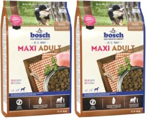 Bosch HPC Maxi Adult | Hundetrockenfutter für ausgewachsene Hunde großer Rassen (ab 25 kg) | 1 x 3 kg (Packung mit 2)
