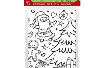 Mal Mich Bunt Ausmal-Tischdecke aus Papier Weihnachten