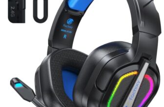 Fachixy Wireless Gaming Headset mit Mikrofon für PS5, PS4, PC, Switch & Mac