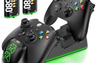 OIVO Xbox Controller Ladestation mit 2X 5580mWh Wiederaufladbaren Akku für Xbox One/Series X/S, Xbox Akku für Controller mit Ladestation