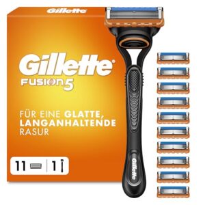 Gillette Fusion 5 Rasierer Herren, Metall Schwarz