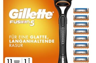 Gillette Fusion 5 Rasierer Herren, Metall Schwarz