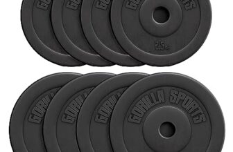 GORILLA SPORTS® Hantelscheiben 30 mm, 1,25–30 kg, Kunststoff, Einzel/Set