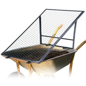 Novatool Boden Durchwurfsieb für Schubkarre 100×50 cm, aus pulverbeschichtetem Stahl, Durchwurfgitter Sieb für Erde Sand Kompost, Gartensieb Metallsieb Gitter Erdsieb Kompostsieb Gartenerde