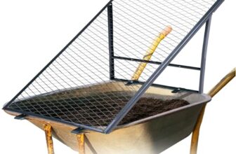 Novatool Boden Durchwurfsieb für Schubkarre 100×50 cm, aus pulverbeschichtetem Stahl, Durchwurfgitter Sieb für Erde Sand Kompost, Gartensieb Metallsieb Gitter Erdsieb Kompostsieb Gartenerde