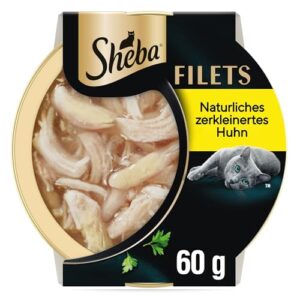 SHEBA Filets Adult Katzenfutter in Sauce mit Huhn 16 x 60g Schale