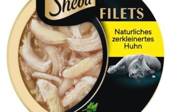 SHEBA Filets Adult Katzenfutter in Sauce mit Huhn 16 x 60g Schale
