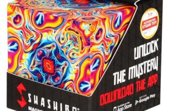 Shashibo Formwechsel-Box – Preisgekrönter, patentierter Zappelwürfel mit 36 Seltenerdmagneten – lässt Sich in über 100 Formen verwandeln (Spaced Out)