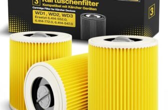 3 Rundfilter für Kärcher WD1, WD2, WD3, MV2, MV3 Nass-Trockensauger