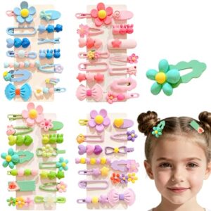 56 Stück Haarspangen Mädchen, Niedliche Bunte Haarschmuck, Blumen Haarklammer Herz Tiere Wolken Design, Für Alltag, Party, Urlaub für Mädchen, Teenager, mehrere Muster