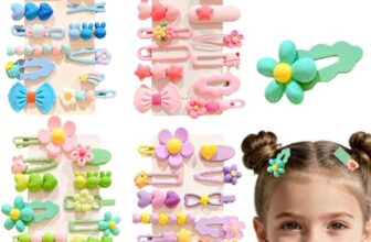 56 Stück Haarspangen Mädchen, Niedliche Bunte Haarschmuck, Blumen Haarklammer Herz Tiere Wolken Design, Für Alltag, Party, Urlaub für Mädchen, Teenager, mehrere Muster
