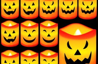 CIOXSOIO 12 Stück Led Kerzen Halloween, Flammenlose Kürbis Led Teelichter, Halloween Deko Led Stumpenkerzen, kerzen batteriebetrieben für Tischdeko, Dekorationen Innen Außen, Party