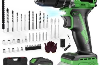 Ginour 21V Bürstenlos Akku Schlagbohrschrauber Set 50 Nm, 2x2Ah Akku